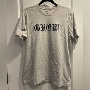 Grow Gray Puff Paint T-shirt by Transfigure Print Co